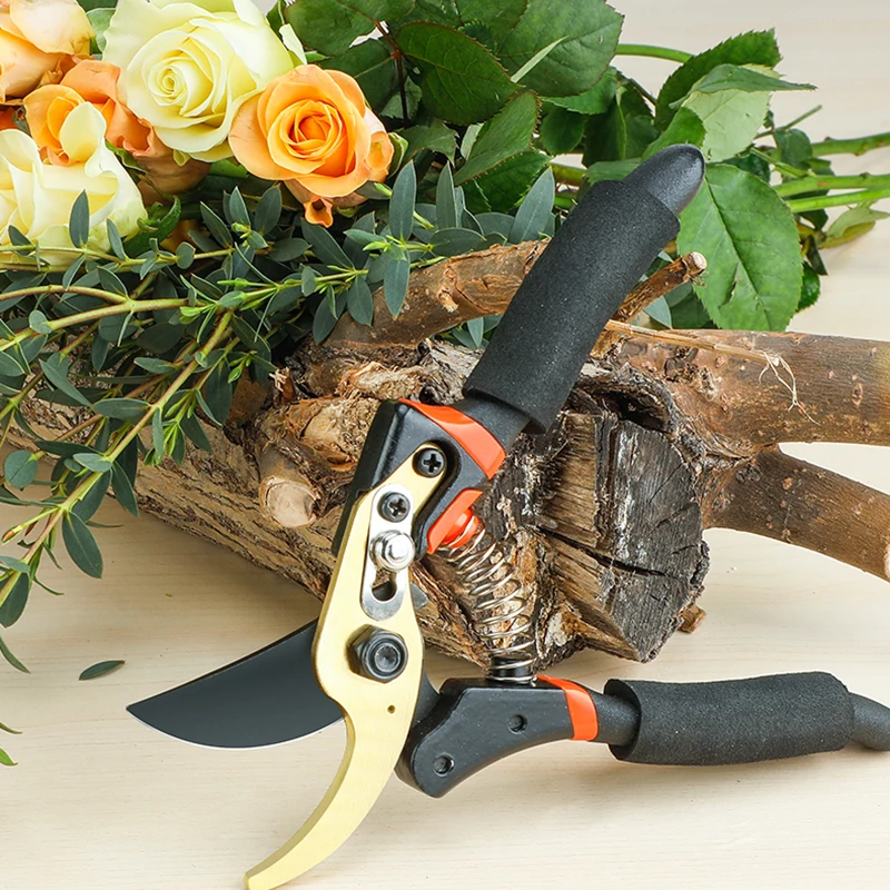 AIRAJ Professional Premium Titanium Bypass Pruning Shears and Micro-Tip Pruning Snip Hand Pruners Garden Clippers