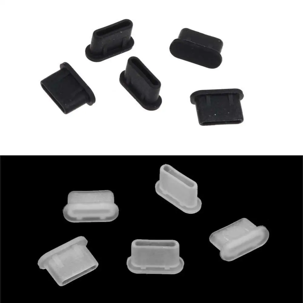 5Pcs Silicone Anti-Dust Type-C Tablet Phone Charger Interface Soft Plug Cover