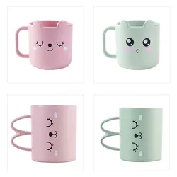 1PC Cartoon Cute Toothbrush Cup Bathroom Tumblers Washing Tools Home Expression Mouthwash Cups Toothbrush Mug Water Drink Cup
