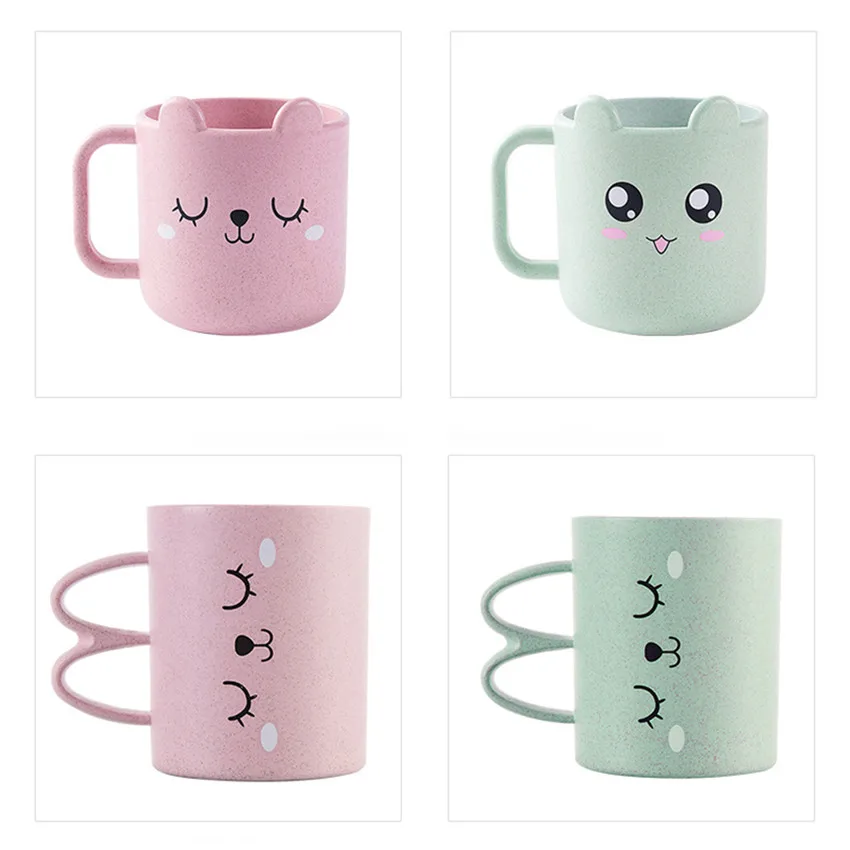 1PC Cartoon Cute Toothbrush Cup Bathroom Tumblers Washing Tools Home Expression Mouthwash Cups Toothbrush Mug Water Drink Cup