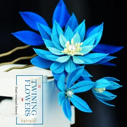 Wrapped flower DIY kit silk thread handmade retro jewelry simple easy to learn hairpin hair accessories