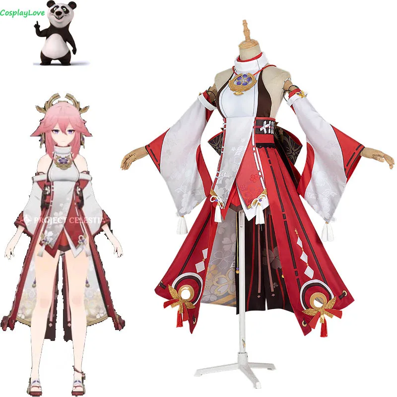 

CosplayLove Genshin Impact Yae Miko Guuji Yae Cosplay Costume Cute Dress Stock For Female Girl Halloween Christmas
