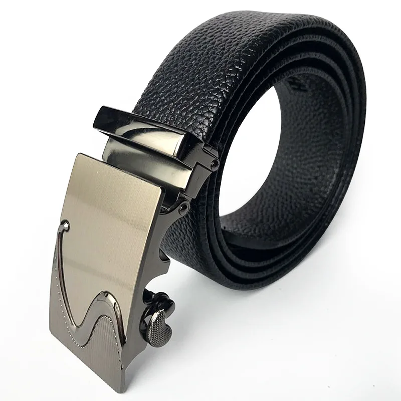 New Men Belt Male Designer Automatic Buckle Cowhide Leather men belt 110cm-130cm Luxury belts for men Ceinture Homme 8001