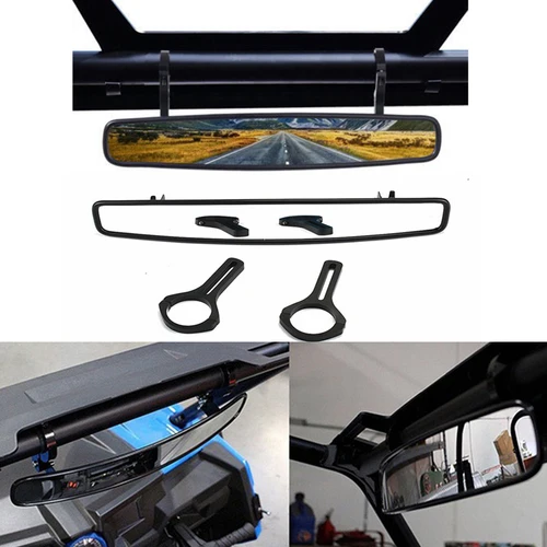 Imagen 1 del producto Accesorios para coche ATV, espejo retrovisor convexo ajustable de 1,75 pulgadas y 2 pulgadas, abrazadera de 2 ""para RZR 900 XP1000 UTV Wide Race Offroad panorámica