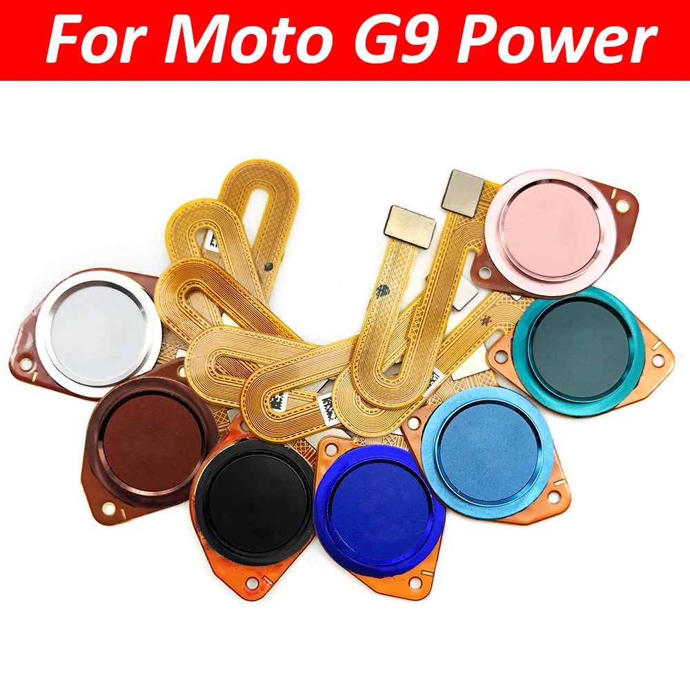 New For Motorola Moto G9 Plus Power Fingerprint Sensor Home Return Key Menu Button Flex Cable Replacement Parts