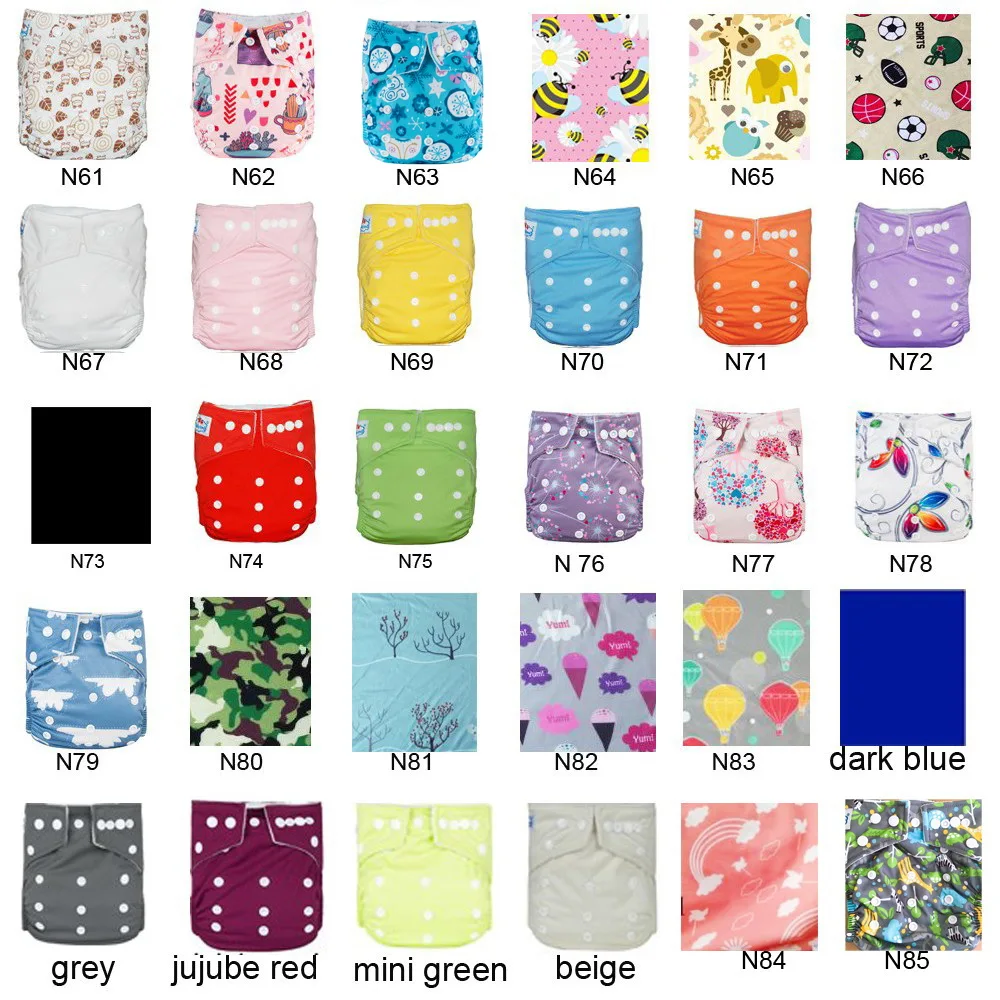 My Select( 30 pieces A lot ) BABYLAND Cloth Diapers Baby Reusable Waterproof Diaper Infant Nappy Day and Night Diaper Wholesale