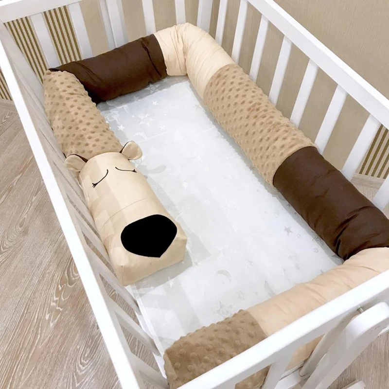 Amortecedor para cama de bebê 2m, formato fofo, decoração de berço, almofada de brinquedo, proteção macia de dragão, animal, infantil, multifuncional, amortecedor