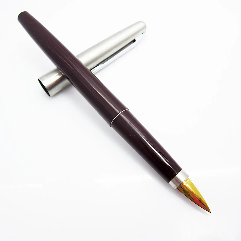 Vintage Hero 443 Fountain Pen Iridium  Dagger Sharp Pointed In The Thin Metal Thin Rod Ms Students Writing Stationery 1990S