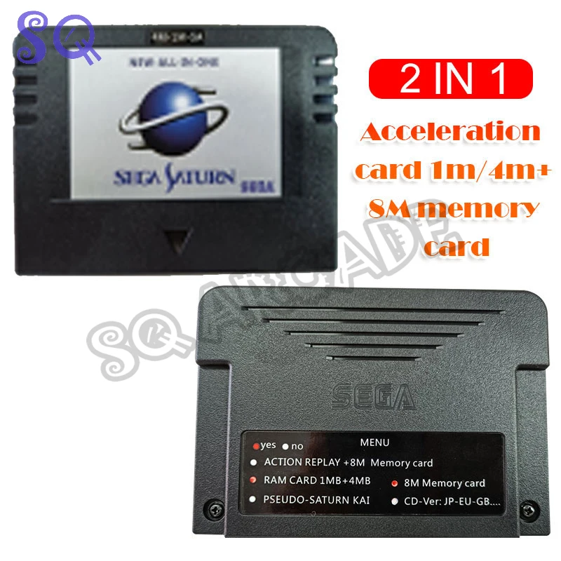 Sega Pseu Saturn Card Action Replay All In 1 8MB Memory card with Direct reading Accelerator Goldfinger function Plug and play