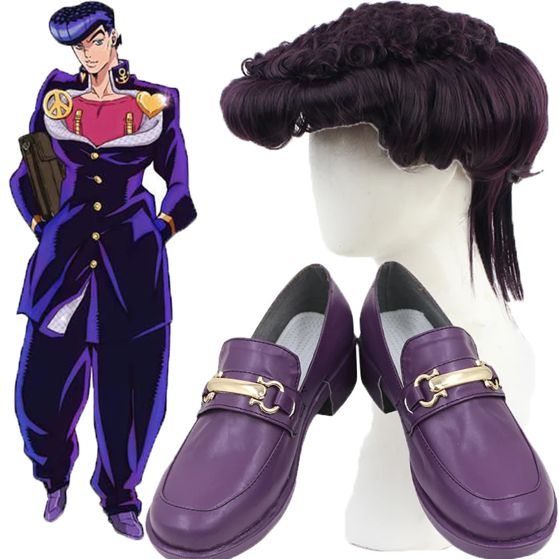 Pelucas de Cosplay de Anime Bizarre Adventure, zapatos Josuke Higashikata irrompibles, botas de juego de Manga Anima, zapatos, pelucas