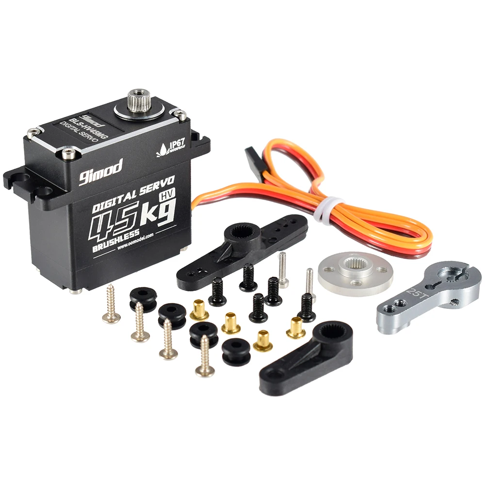 9Imod Waterdichte Servo BLS-HV45MG 45Kg Metal Gear Hv Brushless Digital Servo Voor Rc Auto Boot Robot Diy
