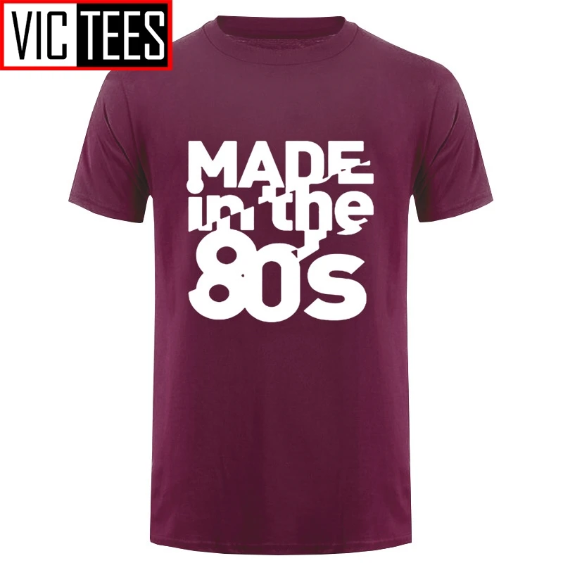 Men New MADE in the 80's T Shirt Tshirts Cotton Funny College 1980 Retro Birthday T-shirts