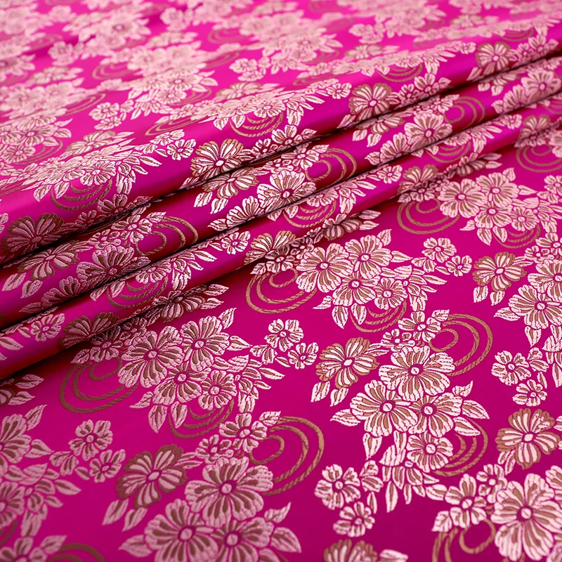 Vintage satin fabric brocade jacquard fabrics for sewing patchwork of cheongsam and kimono of DIY