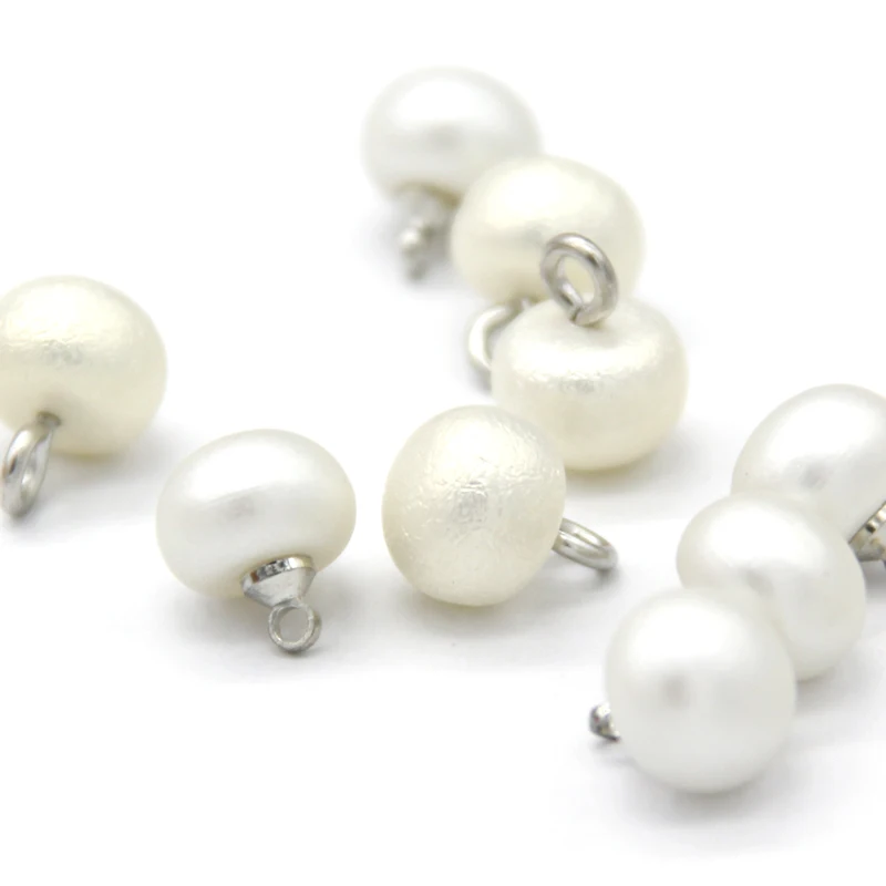 HENGC White Round Faux Pearl Dress Buttons For Clothes Women Blouse Shirt Wedding DIY Decorative Sewing Accessories Wholesale