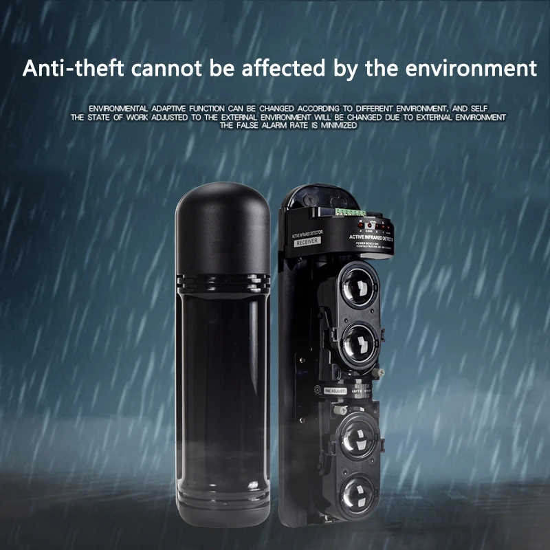 KINJOIN 50M 屋外 4 ビーム周辺デジタルホームセキュリティ警報システムビームセンサー