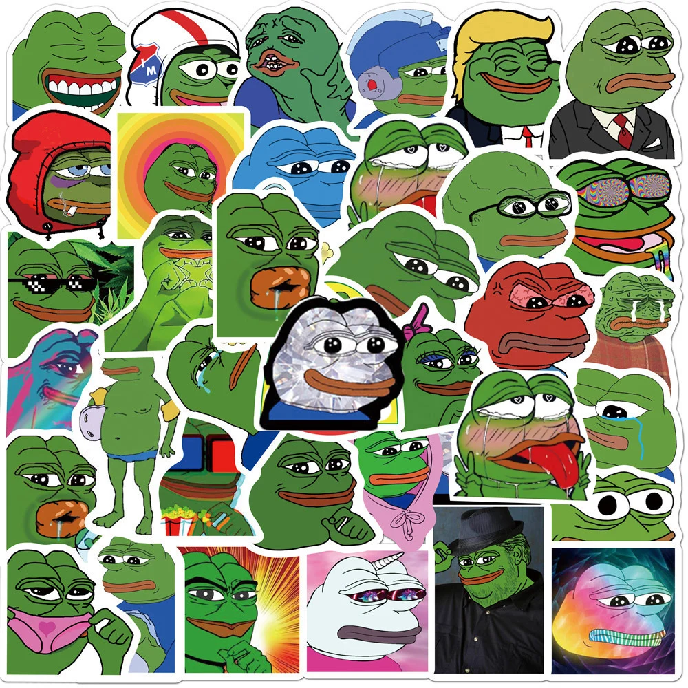 10/30/50PCS Interesting Frog PEPE Meme Graffiti Stickers DIY Scrapbook Skateboard Laptop Luggage Phone Guitar Sticker Kids Toy