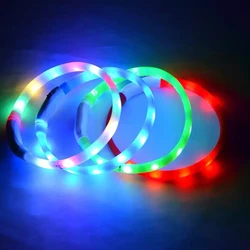 panDaDa Led Dog Collar Usb Pet Dog  Luminous Collar Night Collar for Dogs Rechargeable Safety Flashing Glow Glowing