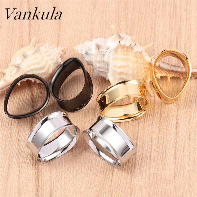 Vankula 10 pcs wholesale Lots Bulk Stainles Steel Ear Stretchers Plugs and Tunnels Pulley Auricular Cartilage Earrings Expander