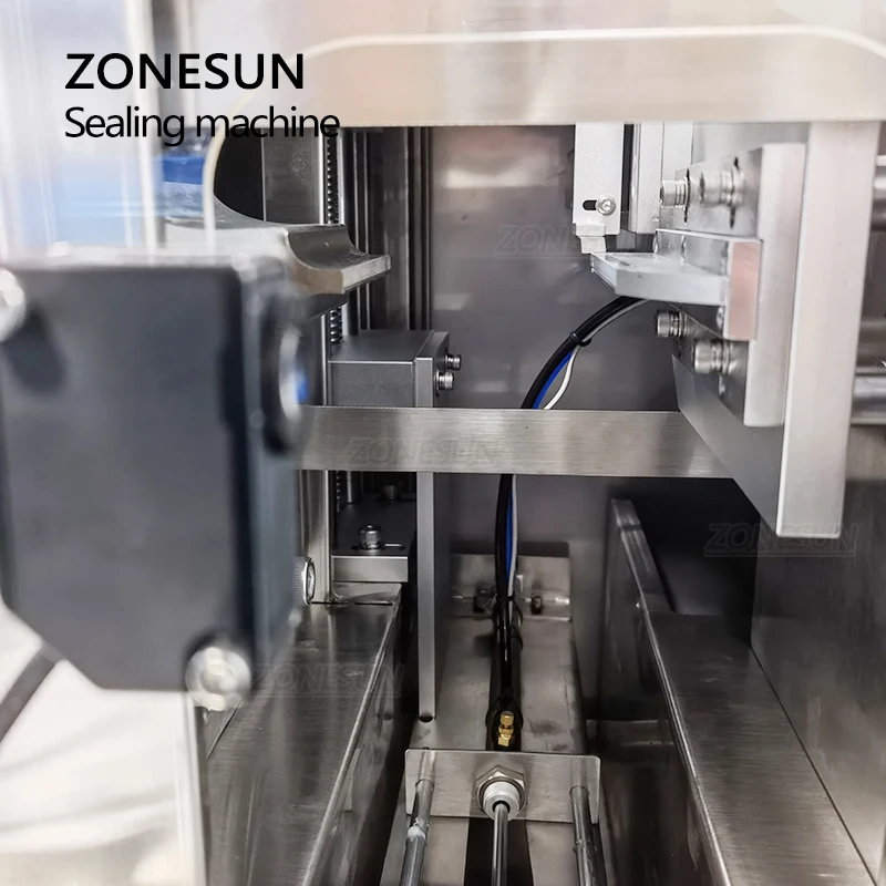 ZONESUN Semi Automatic Filling Ultrasonic Sealing Trimming Machine Cream Toothpaste Plastic Composite Soft Tube Pipe ZS-FS002U