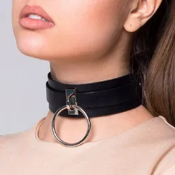 CKMORLS Bdsm Bondage Rope PU Leather Collar Sex Toys For Women Adults Games Pastel Goth Accessorie Adjustable Neck Harness