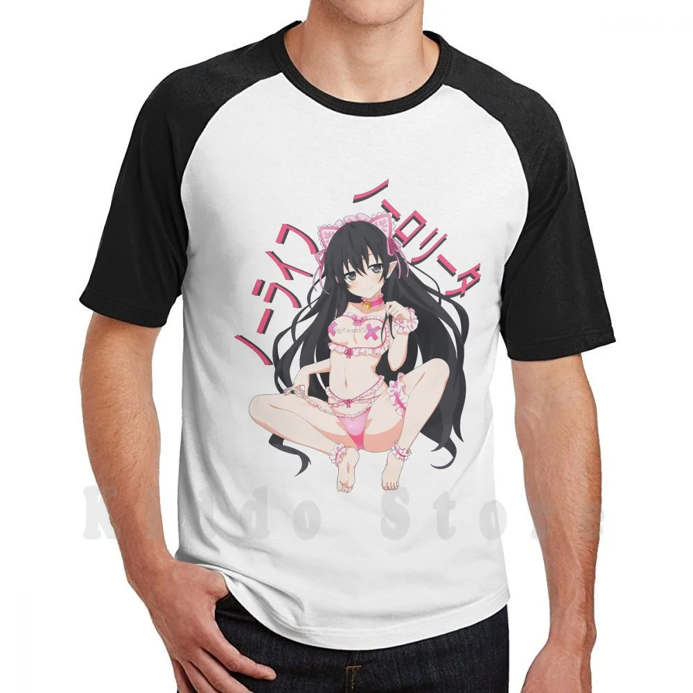 No Loli No Life Ecchi Lewd Hentai Girl camiseta DIY tamaño grande 100% algodón Waifu Ecchi Manga Sexy Anime chicas tetas pechos eróticos