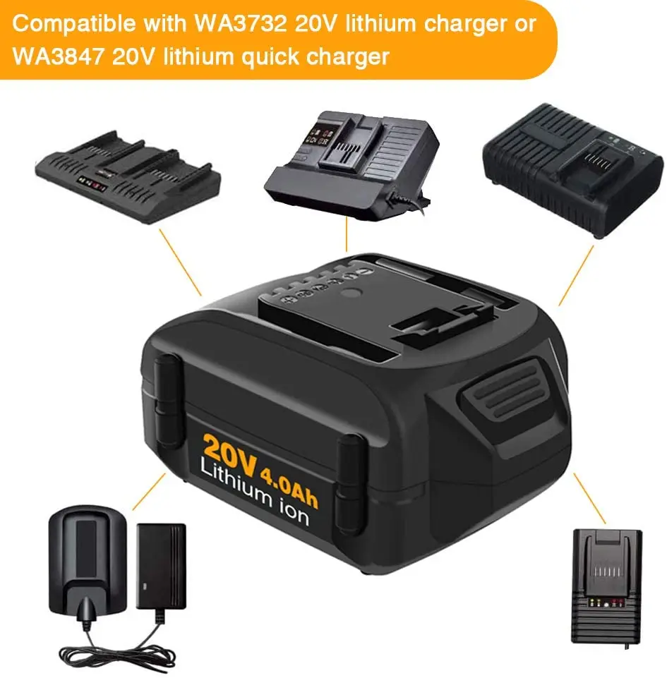 4000mAh بطارية بديلة من الليثيوم أيون ل وركس 20V بطارية WA3520 WA3525 WG151s WG155s WG251s WG255s WG540s WG545s WG891 أدوات البطارية