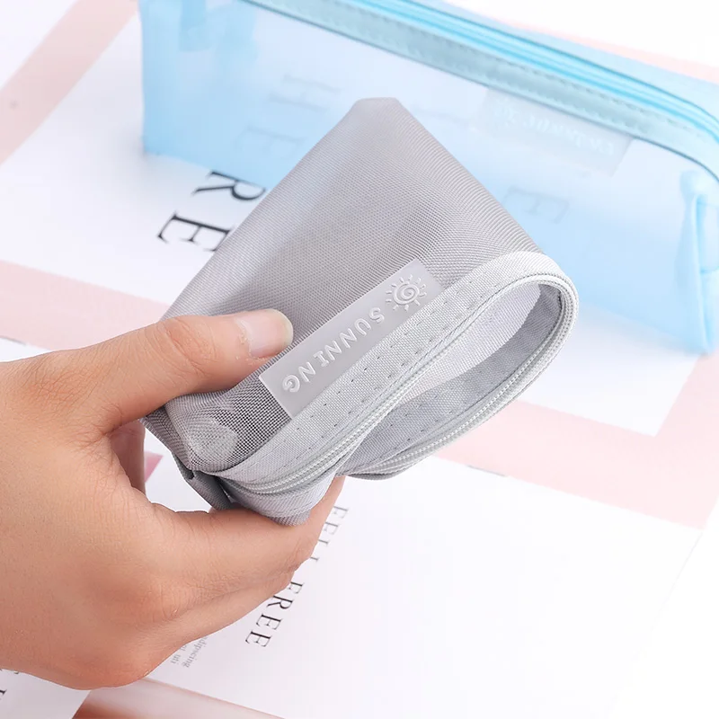 Transparent mesh bleistift fall nette bleistift fall bleistift fall student große kapazität bleistift fall