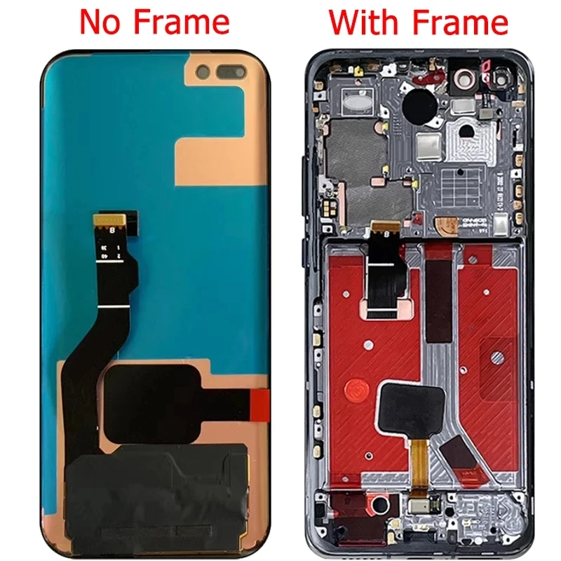 100% New Original Screen For HUAWEI P40 Pro LCD Display Touch Screen Digitizer Assembly With Frame For Huawei P40Pro ELS-NX9