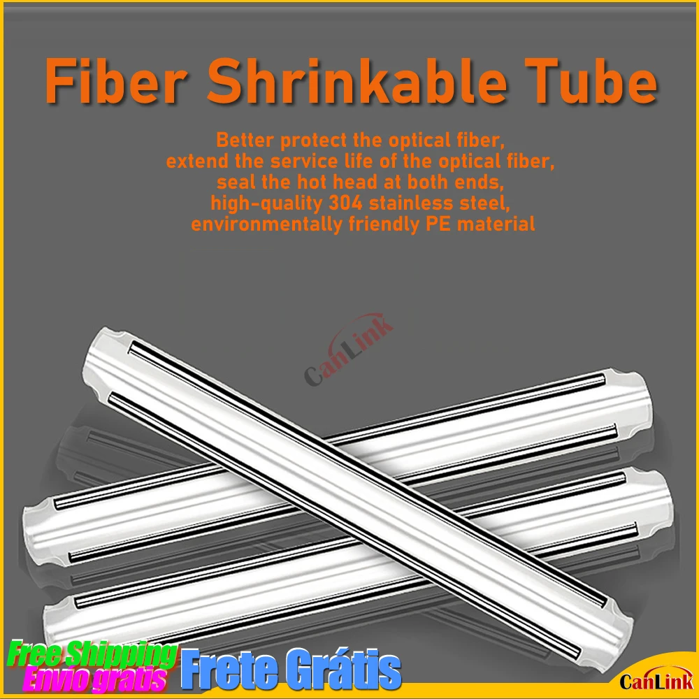 500pcs/lot Dual Pins for drop cable fiber heat shrinkable tube 60mm x5.5mm optical hot melt tube lot sale