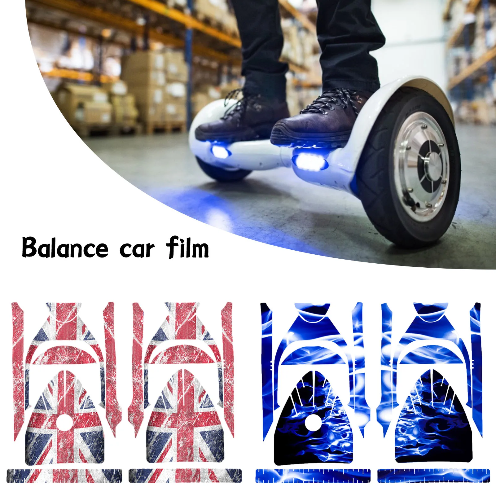 6.5 Inch Self-balancing Scooter Electric Skate Board Sticker Two-wheel Smart Protective Cover Case Stickers 1pcs