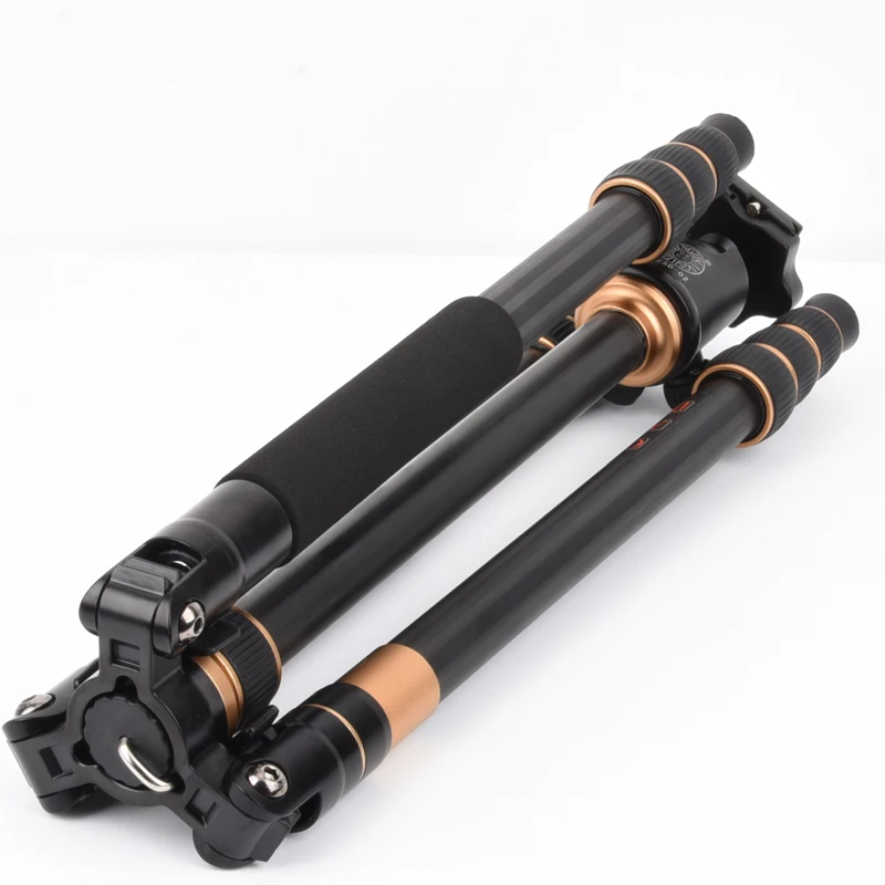 QZSD Q222C Compact carbon fiber photography equipment tripod stand for SLR camera tripod kit 62.8\