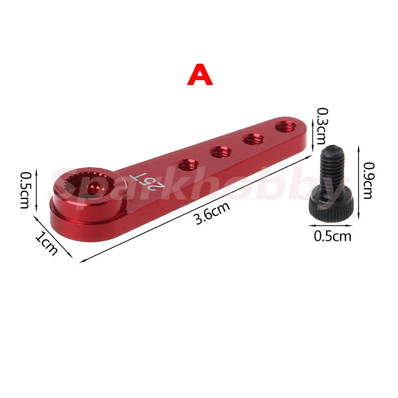 2PCS 25T 1.75inch FUTABA HITEC Steering Servo Arm Horn Rocker Aluminium Alloy CNC Workmanship for RC Car Crawler Servo DIY Parts
