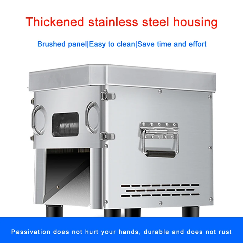 Stainless Steel Commercial Meat Slicer High-Power Multi-Function Automatic Slicing Shredding Dicing And Meat Cutting