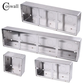 Coswall-외부 표면 장착 상자 1/2/3/4 시트, 36mm 깊이, 광택, 스테인레스 스틸, 부식 방지, 내화 벽 