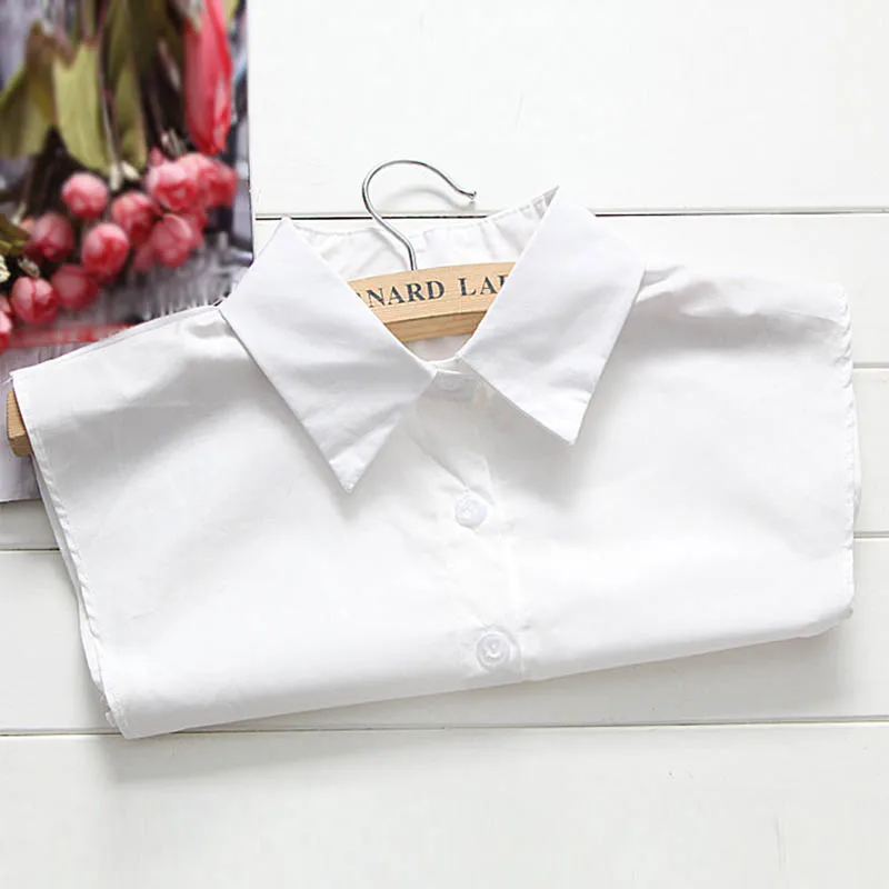 Ladies Women Adult Detachable Lapel Shirt Fake Collar Fashion Solid Color False Blouse Neckwear Clothing Accessories HSJ