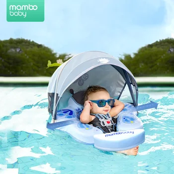 Mambobaby baby float waist swimming ring with roof baby floats newborn baby non-inflatable float beach pool accessories toys