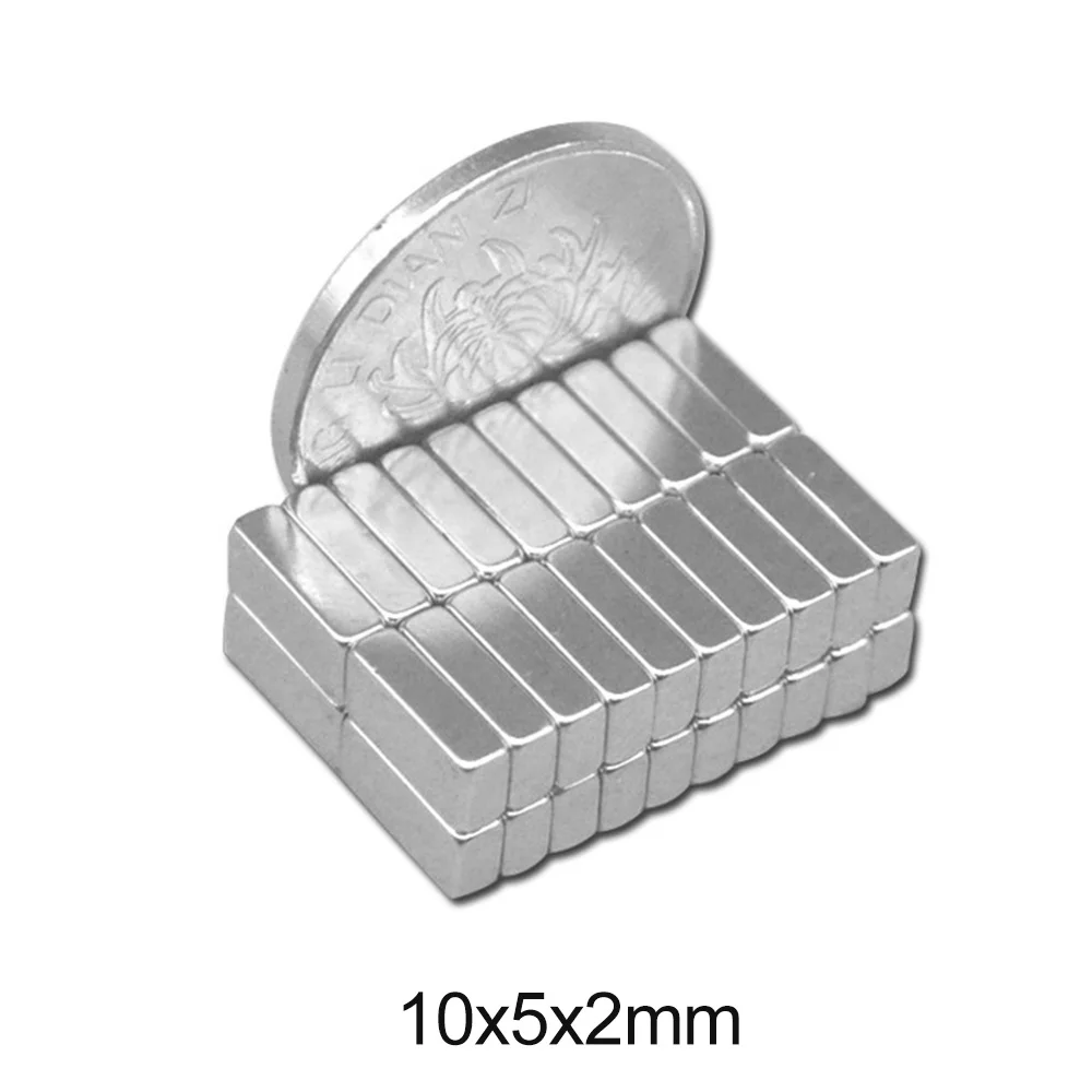 20~500pcs 10x5x2 mm Small Block Powerful Magnets 10*5*2 Super Neodymium Magnet 10x5x2mm Stong NdFeB Permanent Magnetic 10*5*2