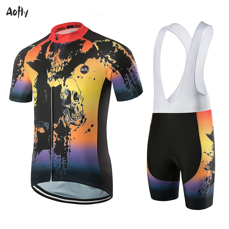 Cycling Jersey Men Bicycle Tops Summer Racing Cycling Clothing Short Sleeve Mtb Orange Purple Bike Jersey Shirt Maillot Ciclismo