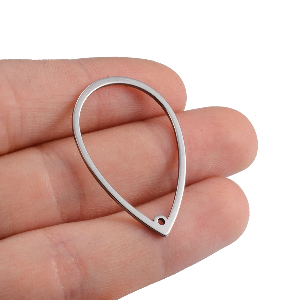 10 Stück Edelstahl-Tropfenohrring-Verbinder in Goldfarbe, Anhänger für DIY-Zubehör – Detail 2