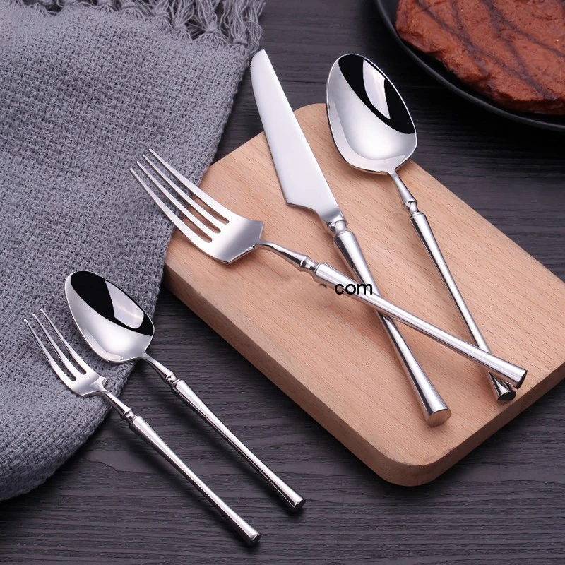 20Pcs/set 18/10 Stainless Steel Dinner Black Gold Dinnerware Set Knife Fork Spoon Cutlery Set Kitchen Tableware Silverware Sets