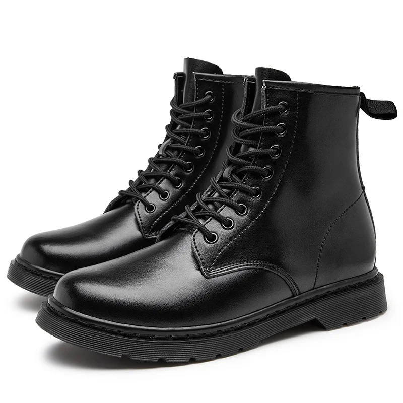 big size men luxury fashion punk nightclub dress motorcycle boots genuine leather shoes autumn winter botines hombre ankle botas