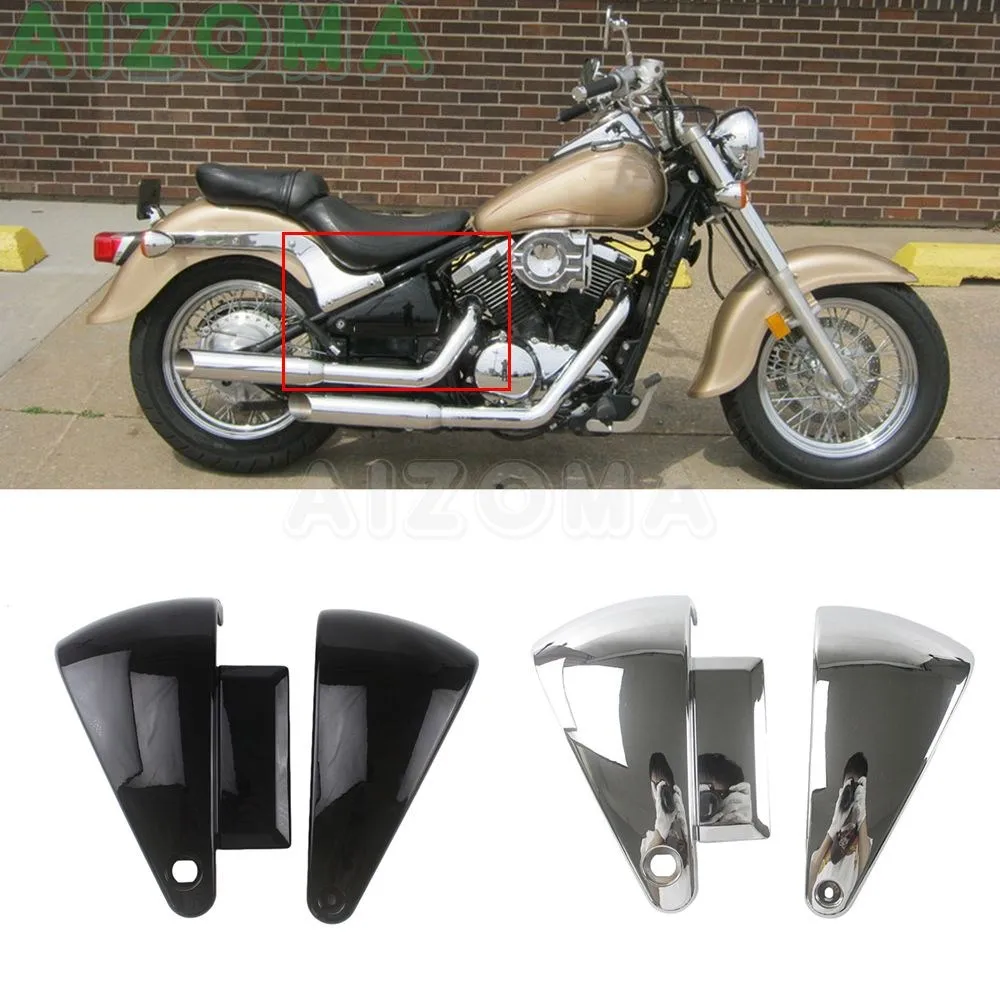 For Kawasaki Vulcan 400 VN400 Motorcycle Left + Right Battery Side Protection Cover For Kawasaki Vulcan 800 VN800 1995-2006