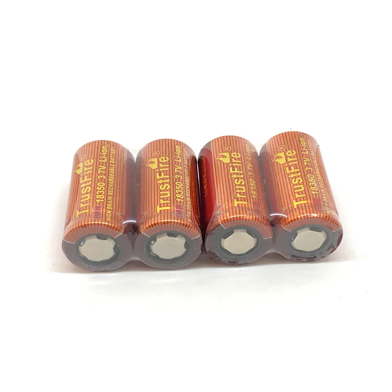 10pcs/lot TrustFire IMR 18350 3.7V Li-ion Battery High Drain Rechargeable Lithium Batteries 700mAh for E-cigarettes Flashlights