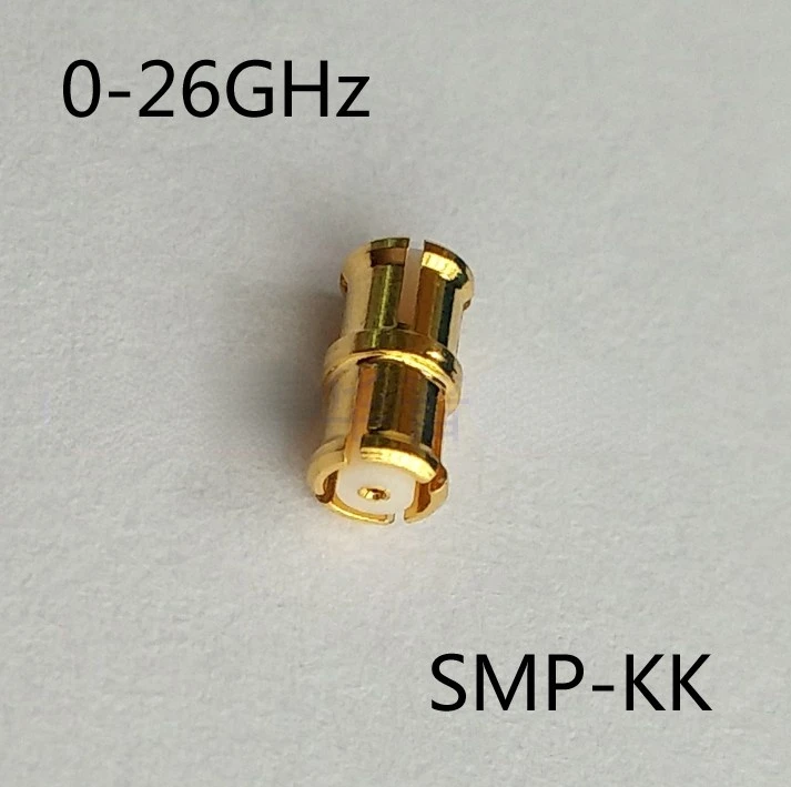 2Pcs SMP-KK RF Connector SMP Double Female High Frequency Adapter 6.45 Long SMP Double Pass Female Coaxial Adapter