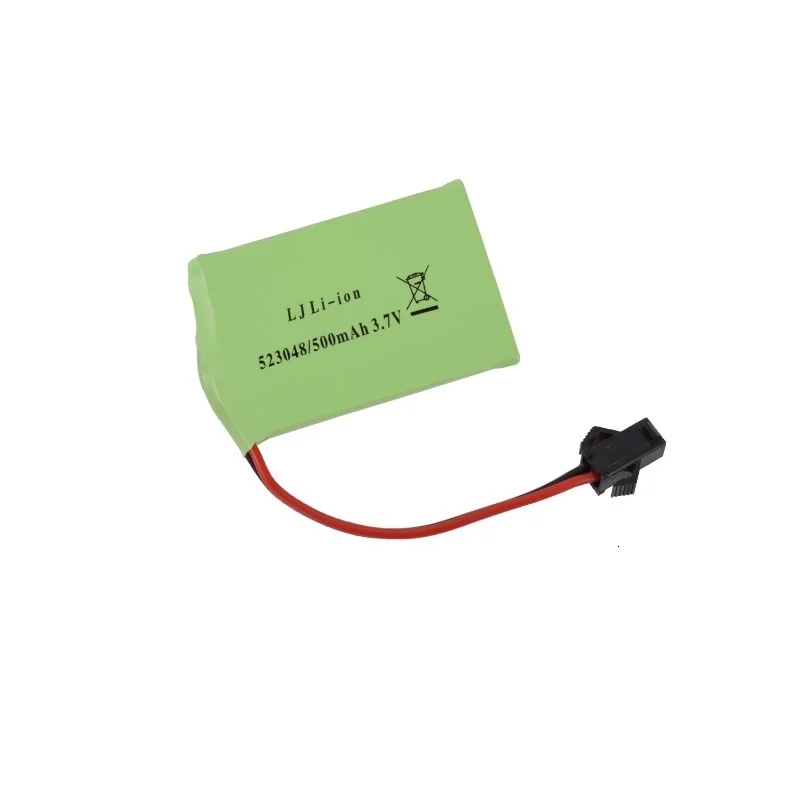 Batería de iones de litio de 3,7 V, 500mAh, 523048 + cargador para Control remoto, batería eléctrica para juguetes de dinosaurios, tambor de mano para máquina de apoyo RC