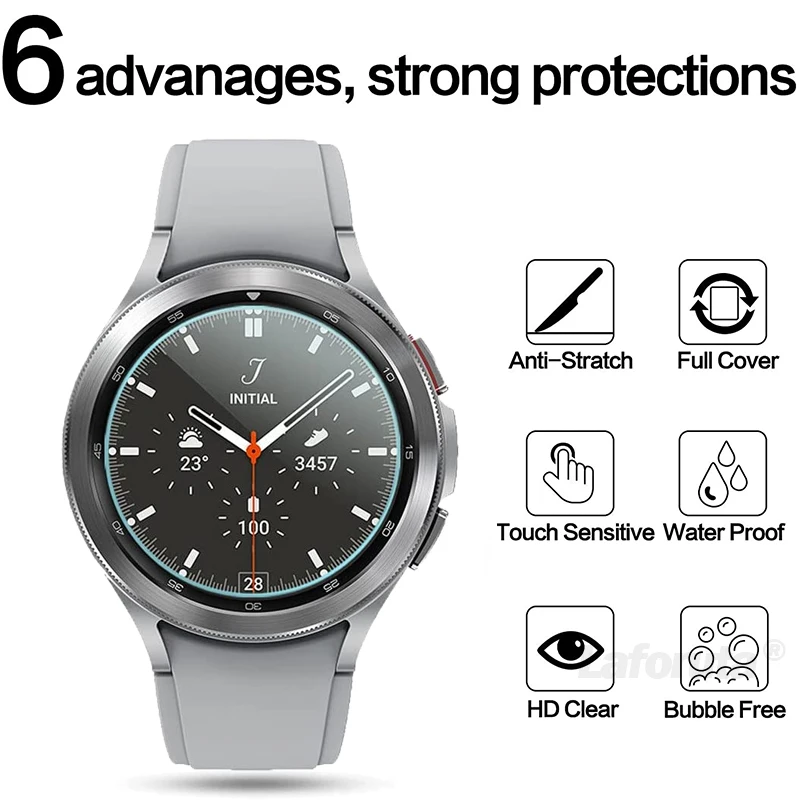 Tempered Glass Screen Protector For Samsung Galaxy Watch 4 Classic 42mm 46mm Protective Glass Film for Galaxy Watch 3 41mm 45mm