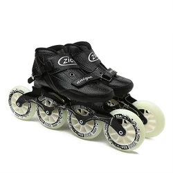 Outdoor Speed Racing Lange Straße Spur Asphalt Straße Inline Speed Skates Schuhe Carbon Fiber Erwachsene Kinder Sport Roller Patines EU48