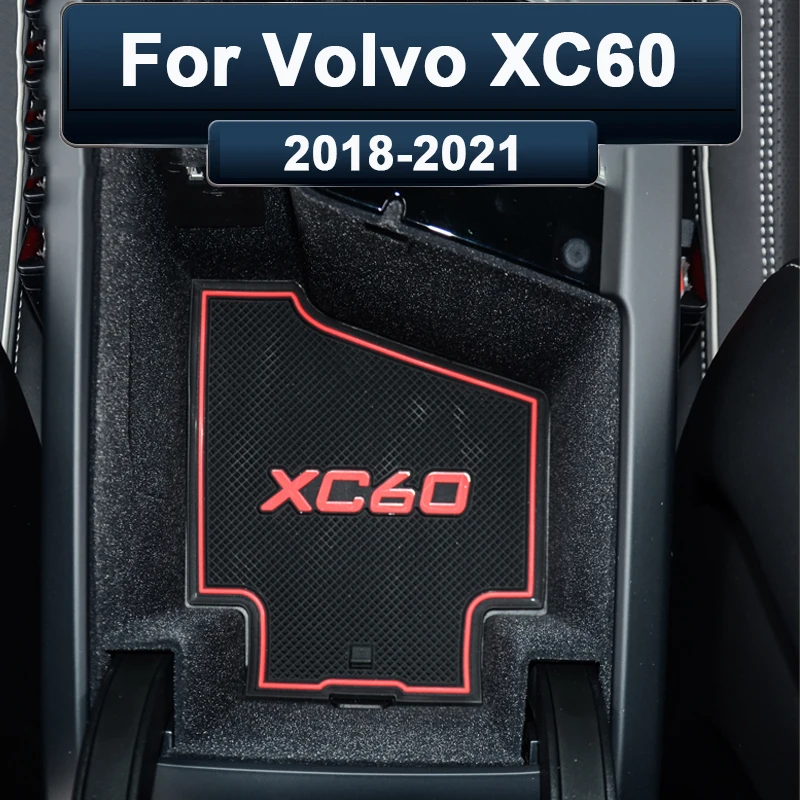 For Volvo XC60 2018 2019 2020 2021 18pcs Rubber Mat Door Mat Interior Anti-Slip Cup Pad Gate Slot Pad Decoration Accessories