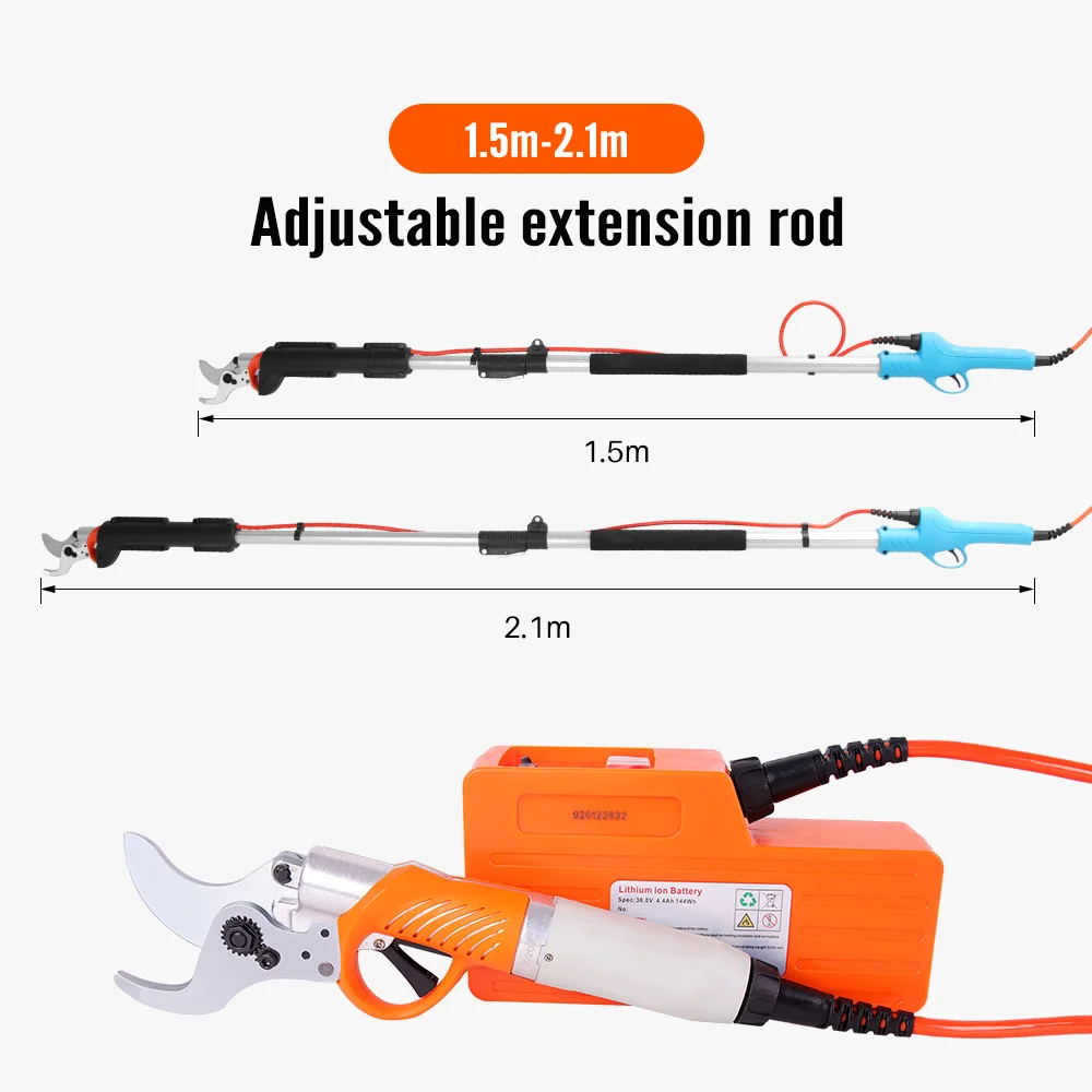 36V Battery Electric Pruning Shears Garden Shears Pruning Scissors Of Tree with Extension Pole