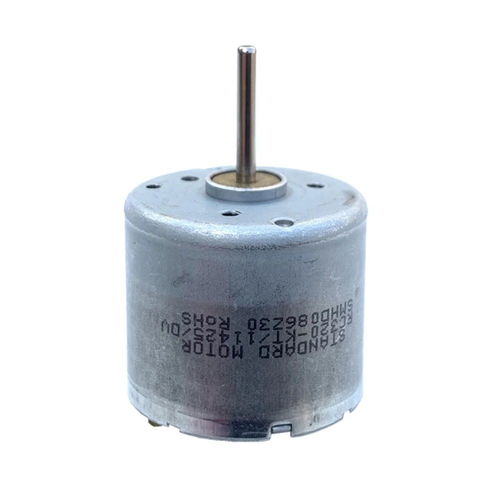 Micro 320 DC Motor Long Shaft Length 15mm Electric 6V 9V 12V High Speed 4100rpm 6200rpm 8300rpm Carbon Brush DIY Fan Model 3
